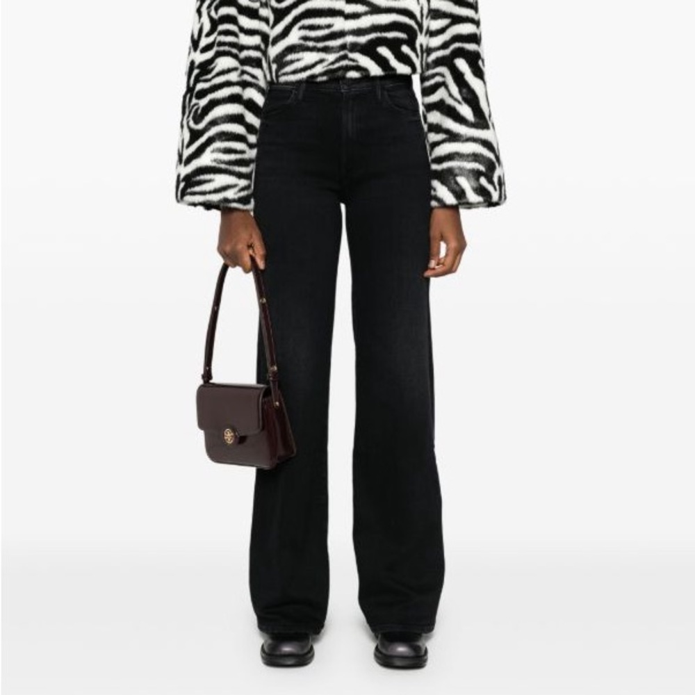 MOTHER Black Hustler Roller Heel Jeans